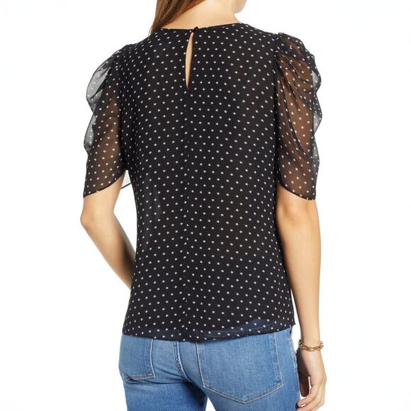 1901 Star Print Lightweight Blouse Sz Small - Picture 2 of 11